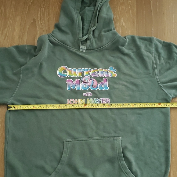 John Mayer Current Mood Hoodie Sweatshirt Size XL Green Lisa Frank - Picture 7 of 7